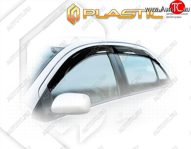 1 999 р. Ветровики дверей CA-Plastic Toyota Yaris XP90 седан дорестайлинг (2006-2009) (Classic полупрозрачный)  с доставкой в г. Майкоп