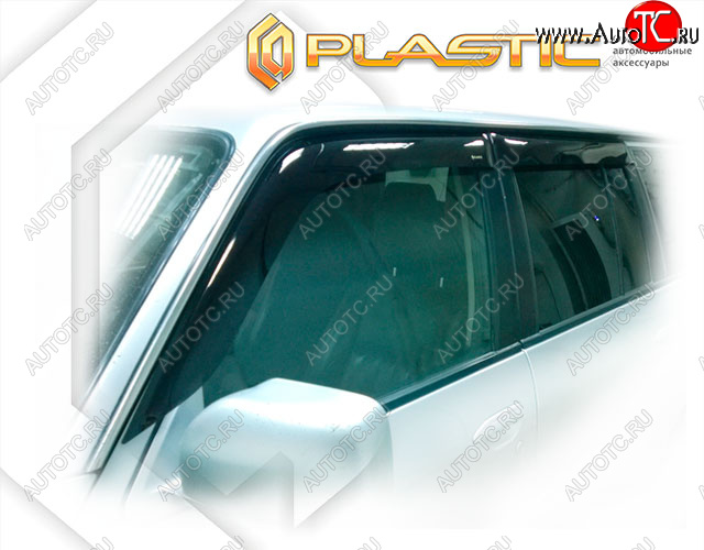 2 159 р. Ветровики дверей CA-Plastic Nissan Patrol 5 Y61 дорестайлинг (1997-2001) (Classic полупрозрачный, Без хром. молдинга)  с доставкой в г. Майкоп