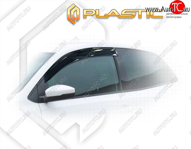 1 839 р. Дефлектора окон CA-Plastic (3 двери) Volkswagen Polo 5 хэтчбек дорестайлинг (2009-2015) (Classic полупрозрачный, Без хром. молдинга)  с доставкой в г. Майкоп