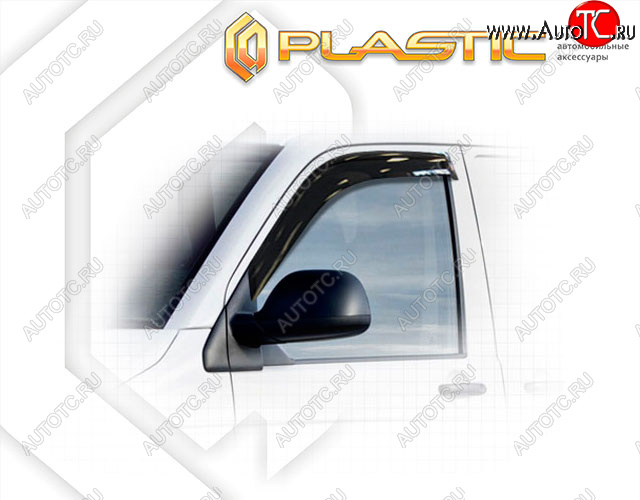 1 839 р. Дефлектора окон CA-Plastic Volkswagen Multivan T5 рестайлинг (2009-2015) (Classic полупрозрачный, Без хром. молдинга)  с доставкой в г. Майкоп