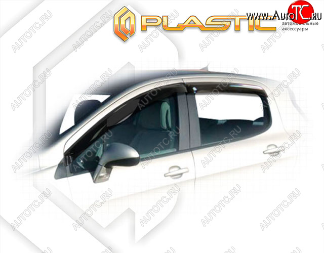 2 159 р. Ветровики дверей CA-Plastic Peugeot 308 T7 хэтчбэк 5 дв. рестайлинг (2011-2014) (Classic полупрозрачный)  с доставкой в г. Майкоп