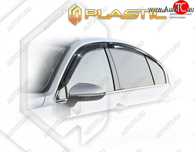 2 299 р. Дефлектора окон CA-Plastic Volkswagen Passat B8 седан дорестайлинг (2015-2019) (Classic полупрозрачный)  с доставкой в г. Майкоп