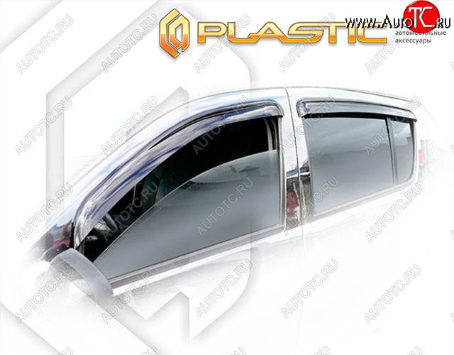 1 999 р. Ветровики дверей CA-Plastic Renault Sandero Stepway (BS) (2010-2014) (Classic полупрозрачный, Без хром. молдинга)  с доставкой в г. Майкоп