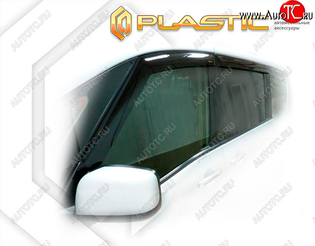 2 159 р. Ветровики дверей CA-Plastic  Nissan Serena  C26 (2013-2016) минивэн рестайлинг (Classic полупрозрачный, без хром. молдинга)  с доставкой в г. Майкоп