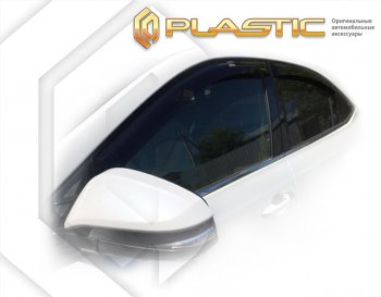 2 969 р. Дефлектора окон CA-Plastic Toyota Harrier XU60 дорестайлинг (2013-2017) (серия Classic полупрозрачный, Без хром. молдинга)  с доставкой в г. Майкоп. Увеличить фотографию 2