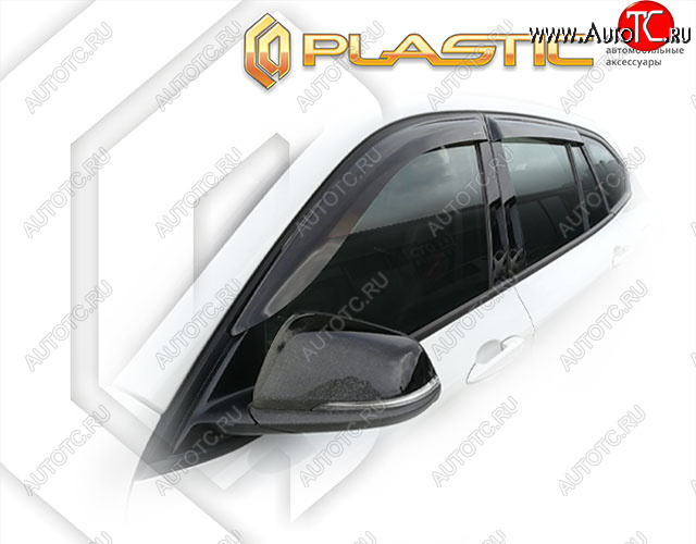 1 999 р. Ветровики дверей CA-Plastic BMW X1 F48 дорестайлинг (2015-2019) (Classic полупрозрачный)  с доставкой в г. Майкоп