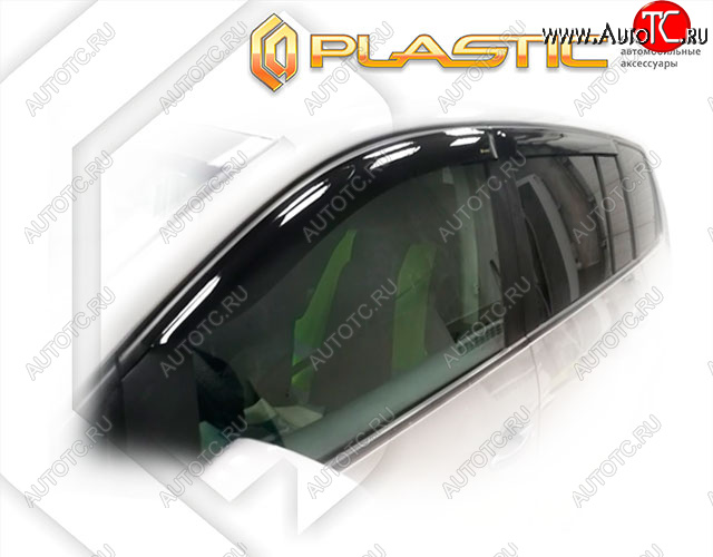 2 079 р. Дефлектора окон CA-Plastic Volkswagen Touran 1T 1-ый рестайлинг минивэн (2006-2010) (Classic полупрозрачный, Без хром. молдинга)  с доставкой в г. Майкоп