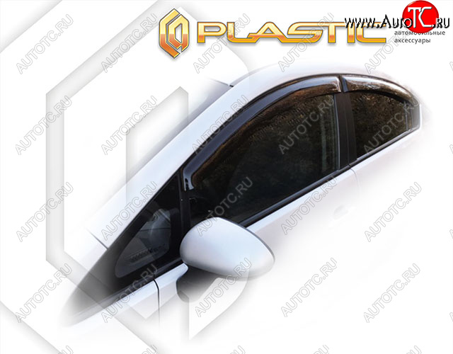 1 999 р. Дефлектора окон (Американская сборка) CA-Plastic KIA Rio 3 QB дорестайлинг седан (2011-2015) (Classic полупрозрачный)  с доставкой в г. Майкоп