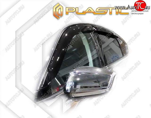2 099 р. Ветровики дверей CA-Plastic Geely Tugella FY11,HPBA4 рестайлинг (2022-2025) (Classic полупрозрачный, Без хром. молдинга)  с доставкой в г. Майкоп