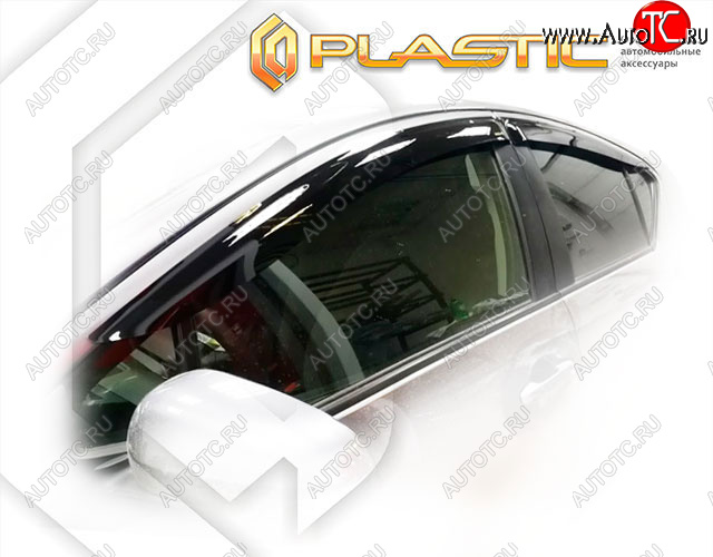 1 999 р. Дефлектора окон CA-Plastic  Toyota Aqua  P10 (2017-2021) 2-ой рестайлинг (Classic полупрозрачный, Без хром. молдинга)  с доставкой в г. Майкоп