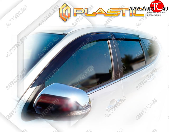 2 199 р. Ветровики дверей CA-Plastic Mitsubishi Pajero Sport QF рестайлинг (2019-2022) (Classic полупрозрачный, Без хром. молдинга)  с доставкой в г. Майкоп