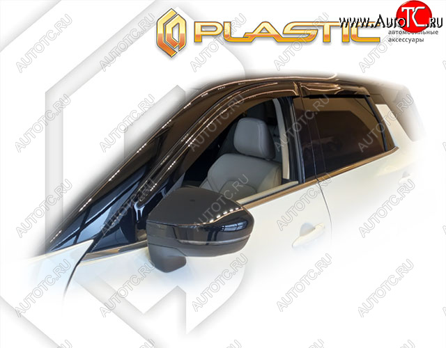 1 999 р. Ветровики дверей CA-Plastic  Nissan Pathfinder  R53 (2021-2025) (Classic полупрозрачный)  с доставкой в г. Майкоп