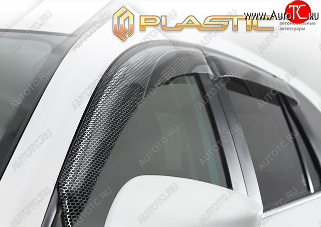 2 199 р. Ветровики дверей CA-Plastic  Лада Ларгус (2021-2025) рестайлинг R90 (Серия Art черная)  с доставкой в г. Майкоп