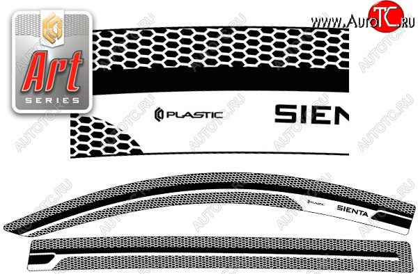 2 299 р. Ветровики дверей CA-Plastic Toyota Sienta NCP80 (2003-2015) дорестайлинг, 1-ое пополение 1-ый рестайлинг, 2-ой рестайлинг (Серия Art серебро, без хром. молдинга) с доставкой в г. Майкоп Увеличить фотографию 1 2 299 р. Ветровики дверей CA-Plastic Toyota Sienta NCP80 (2003-2015) дорестайлинг, 1-ое пополение 1-ый рестайлинг, 2-ой рестайлинг (Серия Art серебро, без хром. молдинга) с доставкой в г. Майкоп