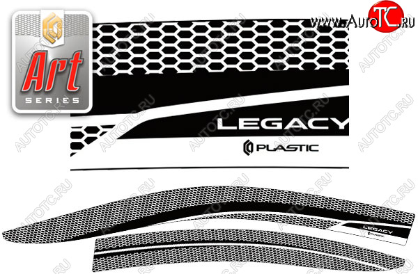 2 199 р. Ветровики дверей CA-Plastic  Subaru Legacy  BN/B15 (2017-2025) рестайлинг седан (Серия Art серебро, без хром. молдинга)  с доставкой в г. Майкоп