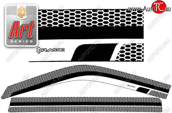 2 199 р. Ветровики дверей CA-Plastic  Toyota Succeed  XP50,XP160 (2014-2020) рестайлинг (Серия Art серебро, без хром. молдинга, крепление скотч)  с доставкой в г. Майкоп