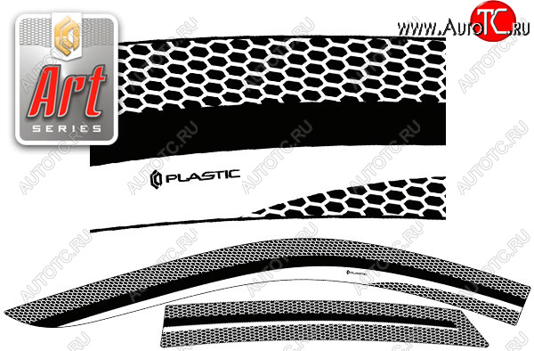 2 159 р.  Дефлектора окон CA-Plastic  Лада Гранта FL  2191 (2018-2025) лифтбэк рестайлинг (Серия Art серебро, без хром. молдинга)  с доставкой в г. Майкоп