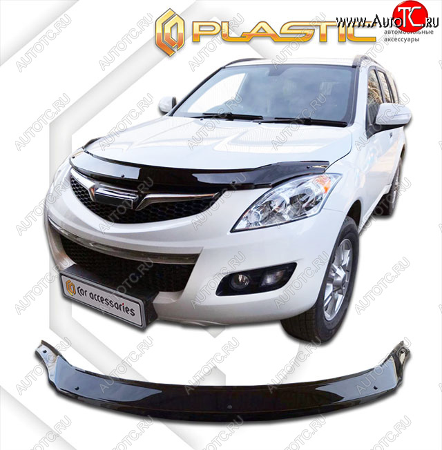 2 899 р. Дефлектор капота (exclusive) CA-Plastic  Haval H5 (2020-2023) рестайлинг (Classic чёрный, Без надписи)  с доставкой в г. Майкоп