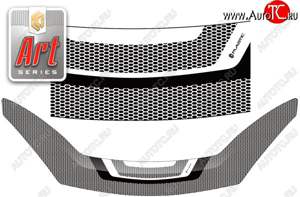 2 479 р. Дефлектор капота CA-Plastic  Renault Sandero  (BS) (2009-2014) (Art серебро)  с доставкой в г. Майкоп