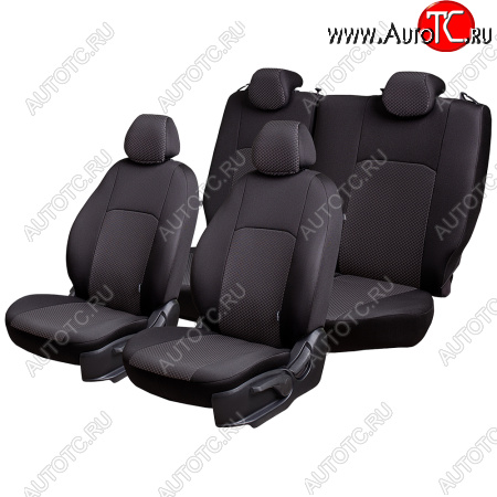 5 899 р. Renault Duster -1, с 01.2010 Renault Sandero -1, с 12.2009, ЦЗС, 2П+1Г ДУБЛИН  Жаккард Чёрный  Стежок Серый  201331  с доставкой в г. Майкоп