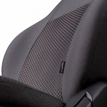 5 899 р. Чехлы сидений Lord Autofashion Дублин (комплектация Стандарт Норма, жаккард, 60/40, раздельная задняя спинка и сиденье, 2Г-образных подголовника) Лада Гранта FL 2190 седан рестайлинг (2018-2025) (Серый, стежок серый)  с доставкой в г. Майкоп. Увеличить фотографию 2