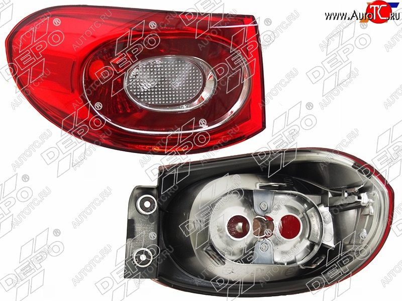 8 699 р. Левый фонарь задний DEPO Volkswagen Tiguan NF дорестайлинг (2006-2011)  с доставкой в г. Майкоп