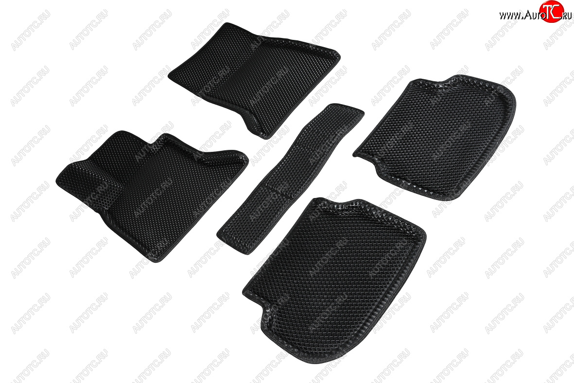 5 699 р. Коврики в салон EVA (3D, ромб, чёрные) Seintex  BMW 5 серия  F10 (2009-2013) седан дорестайлинг  с доставкой в г. Майкоп