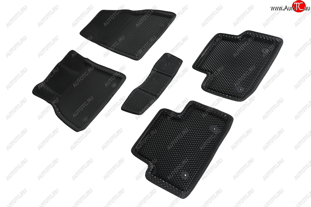 5 699 р. Коврики в салон EVA (3D, ромб, чёрные) Seintex Chevrolet Malibu 8 (2013-2015)  с доставкой в г. Майкоп