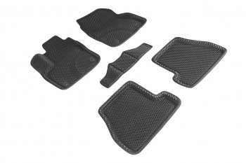 5 399 р. Коврики в салон EVA (МКПП, 3D, ромб, чёрные) Seintex Ford Focus 3 универсал дорестайлинг (2010-2015)  с доставкой в г. Майкоп. Увеличить фотографию 2