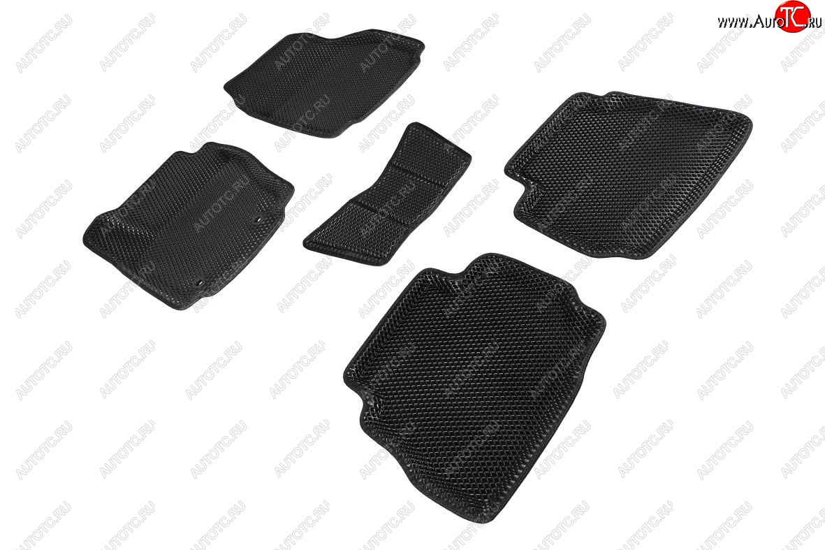 4 799 р. Коврики в салон EVA (3D, ромб, чёрные, овальный крепеж) Seintex Ford Mondeo Mk4,BD дорестайлинг, седан (2007-2010)  с доставкой в г. Майкоп