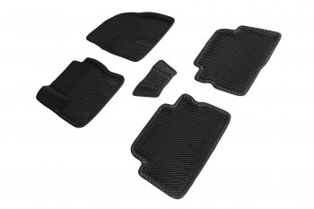 Коврики в салон EVA (3D, ромб, чёрные) Seintex Ford Kuga  2 (2013-2016) дорестайлинг