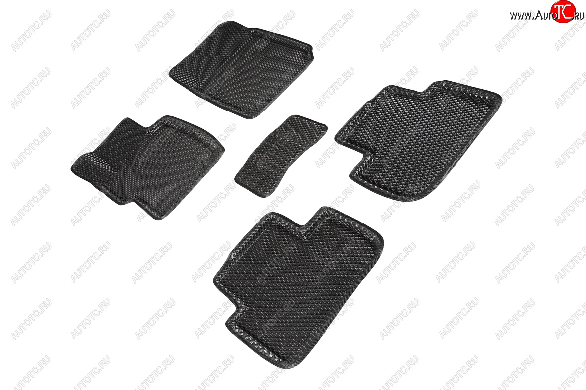 4 999 р. Коврики в салон EVA (3D, ромб, чёрные) Seintex  Honda Accord ( 7 CL,  7 CM) (2002-2008) седан дорестайлинг, универсал дорестайлинг, седан рестайлинг, универсал рестайлинг  с доставкой в г. Майкоп