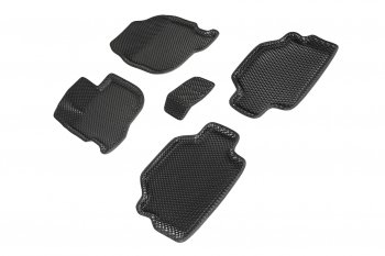 Коврики в салон EVA (3D, ромб, чёрные) Seintex Mitsubishi Pajero Sport  PB (2008-2013) дорестайлинг