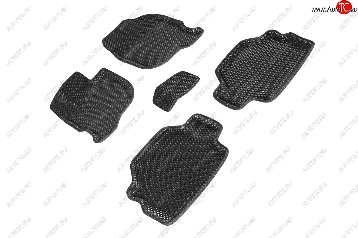 5 999 р. Коврики в салон EVA (3D, ромб, чёрные) Seintex Mitsubishi Pajero Sport PB дорестайлинг (2008-2013)  с доставкой в г. Майкоп
