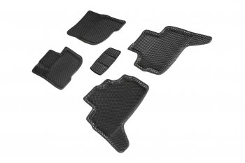 Коврики в салон EVA (3D, ромб, чёрные) Seintex Mitsubishi Pajero Sport  QE (2015-2021) дорестайлинг