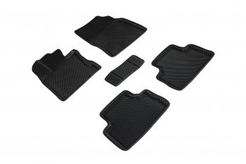 Коврики в салон EVA (3D, ромб, чёрные) Seintex Nissan Qashqai  2 (2013-2019) J11 дорестайлинг