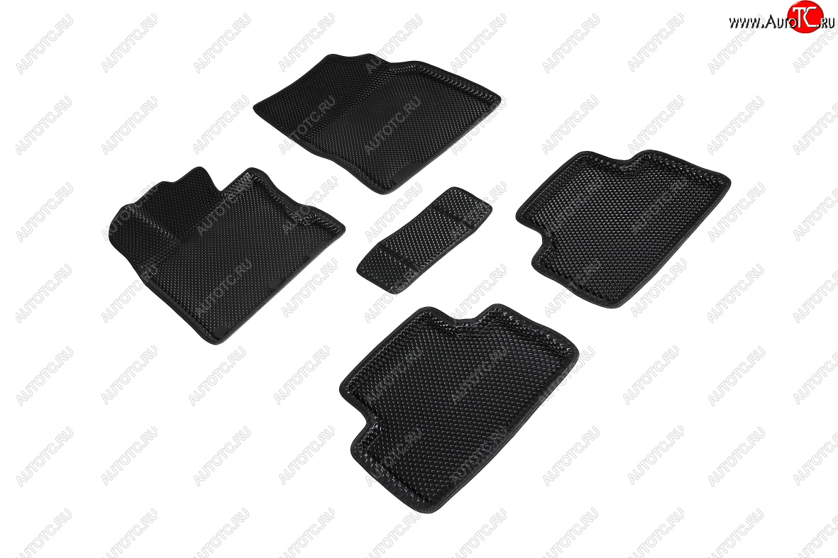 5 399 р. Коврики в салон EVA (3D, ромб, чёрные) Seintex  Nissan Qashqai  2 (2013-2019) J11 дорестайлинг  с доставкой в г. Майкоп