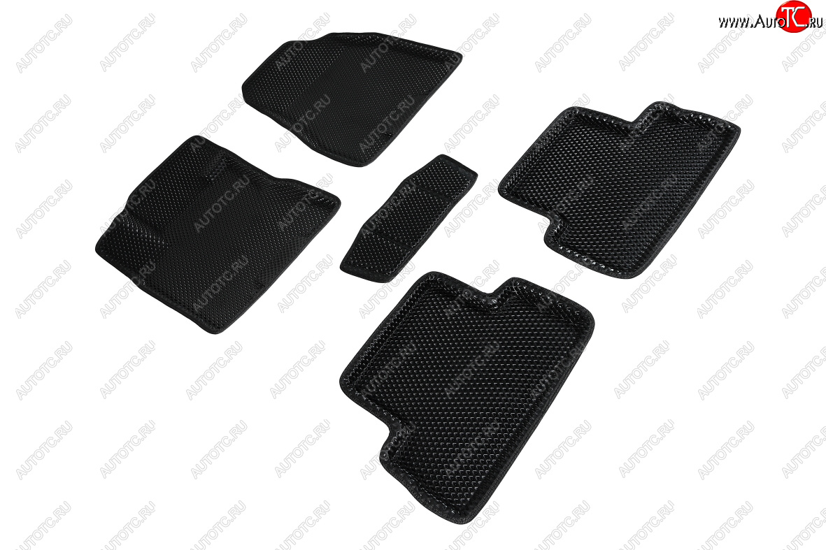 5 399 р. Коврики в салон EVA (3D, ромб, чёрные) Seintex  Nissan X-trail  2 T31 (2007-2015) дорестайлинг, рестайлинг  с доставкой в г. Майкоп
