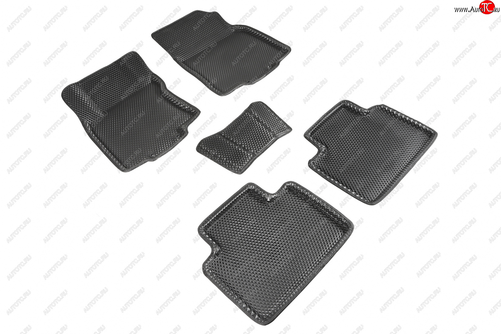 5 399 р. Коврики в салон EVA (3D, ромб, чёрные) Seintex  Nissan X-trail  3 T32 (2013-2022) дорестайлинг, рестайлинг  с доставкой в г. Майкоп