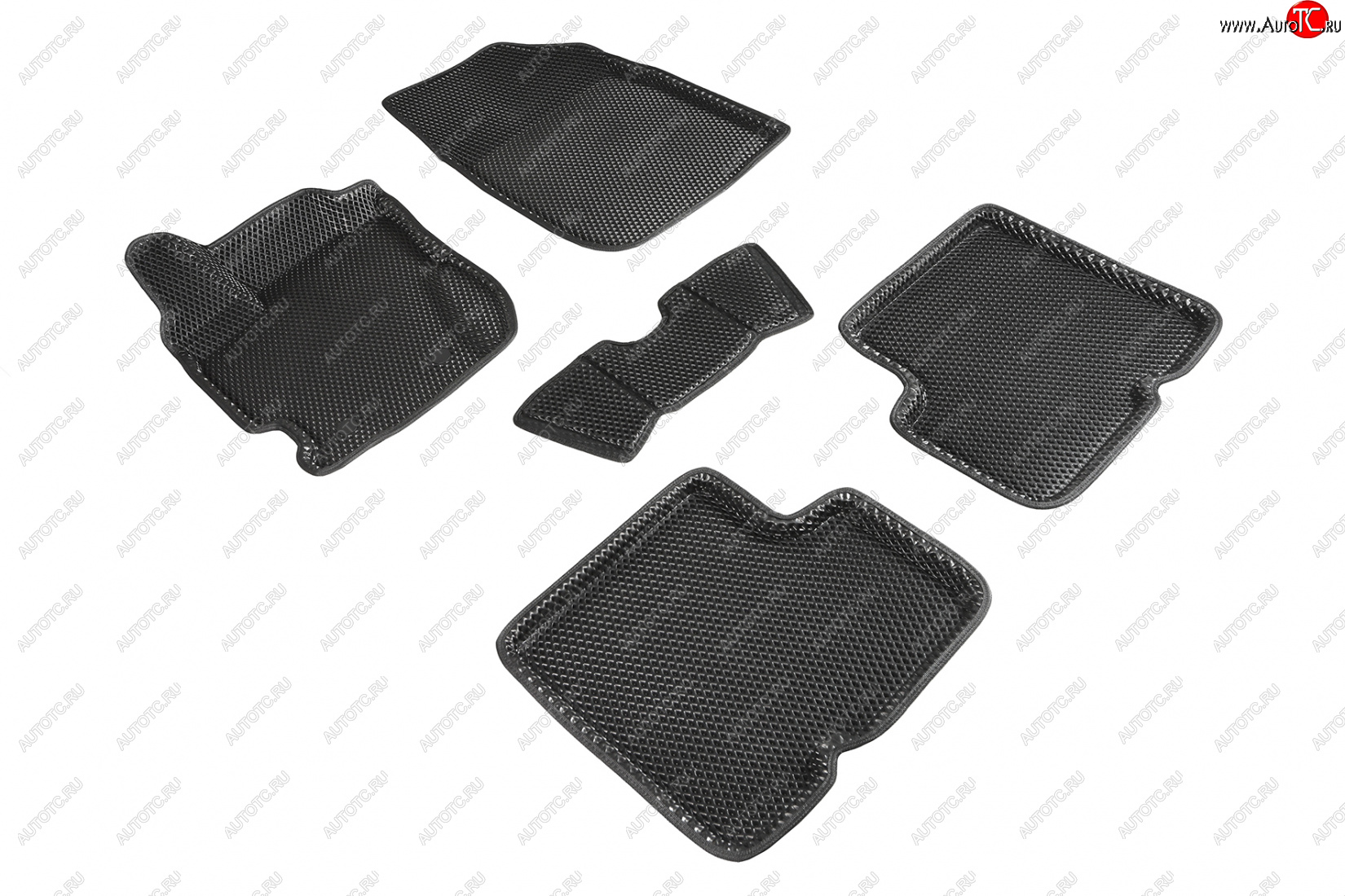 5 399 р. Коврики в салон EVA (3D, ромб, чёрные) Seintex Renault Duster HS рестайлинг (2015-2021)  с доставкой в г. Майкоп