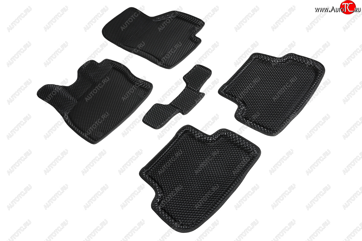 5 699 р. Коврики в салон EVA (3D, ромб, чёрные) Seintex  Seat Leon ( 5F хэтчбэк 5 дв.,  5F) (2012-2016) универсал  с доставкой в г. Майкоп