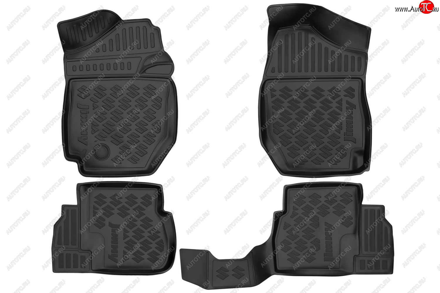 2 969 р. Коврики 3D в салон подходят для SUZUKI Jimny JB64 2018-, 4шт. (полиуретан)  Сузуки Джимни SUZUKI 990nf-78r61-000  с доставкой в г. Майкоп