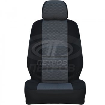 3 489 р. Чехлы сидений (экокожа-жаккард, 1+2) Петров А10 CITROEN Jumper 250 (2006-2014) (Черный)  с доставкой в г. Майкоп. Увеличить фотографию 2
