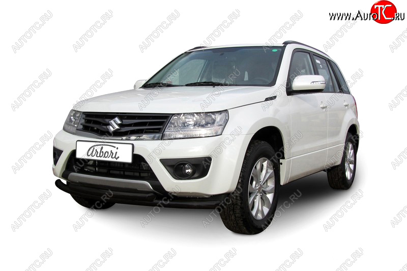13 349 р. Защита переднего бампера двойная (диаметр 57+57 мм) Arbori Suzuki Grand Vitara JT 5 дверей 2-ой рестайлинг (2012-2016)  с доставкой в г. Майкоп