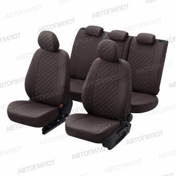 14 449 р. Чехлы на сиденья (экокожа, без подголовников) Автопилот Ромб Audi 80 B3 седан (1986-1991) (шоколад)  с доставкой в г. Майкоп. Увеличить фотографию 5