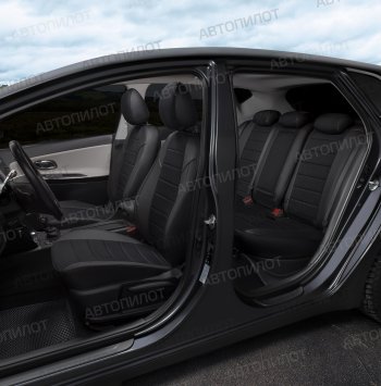 13 649 р. Чехлы на сиденья (экокожа/алькантара, 40/60) Автопилот Audi A3 8VS седан рестайлин (2016-2020) (черный)  с доставкой в г. Майкоп. Увеличить фотографию 8