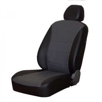 Чехлы сидений (экокожа, base, classic, сплош.) ПЕТРОВ Орегон Hyundai Solaris  RBr (2010-2017) седан дорестайлинг, седан рестайлинг (черный/серый)