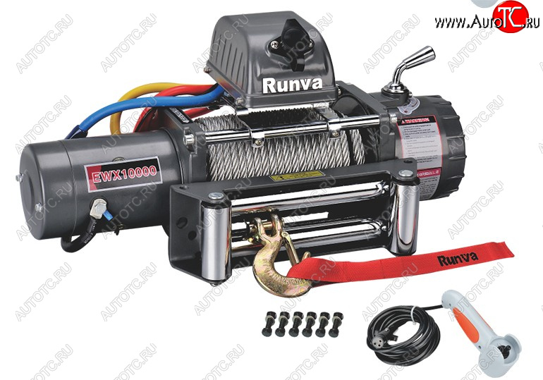 52 219 р. Лебёдка электрическая 12V 10000 lbs 4500 кг Runva Ford Transit цельнометаллический фургон (2006-2014) (Стальной трос)  с доставкой в г. Майкоп