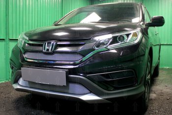           Защита радиатора Honda CR-V IV 2015-2017 2.0 chrome низ Honda CR-V RM1,RM3,RM4 рестайлинг (2014-2018) (хром)