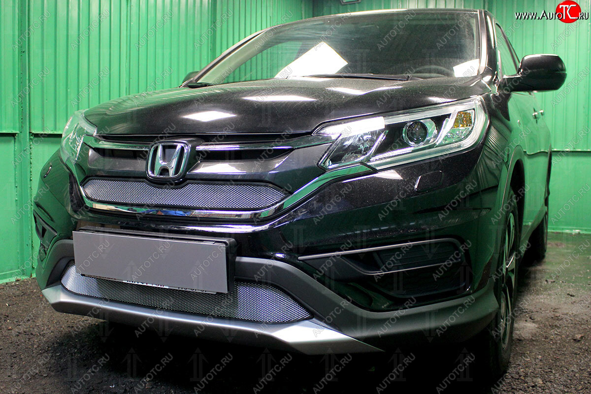 3 079 р.           Защита радиатора Honda CR-V IV 2015-2017 2.0 chrome низ Honda CR-V RM1,RM3,RM4 рестайлинг (2014-2018) (хром)  с доставкой в г. Майкоп